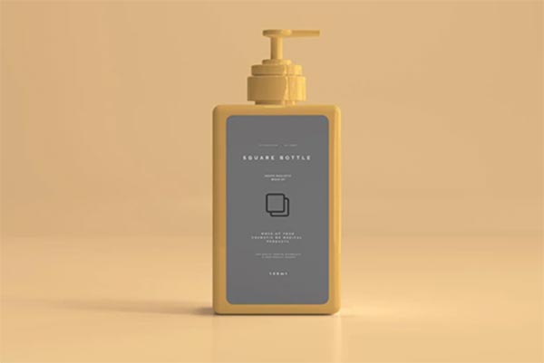 Free PSD Square Pump Bottle Mockup Free PSD Square Pump Bottle Mockup