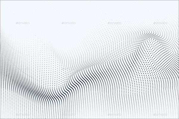 Abstract Futuristic Wave Particles White Background