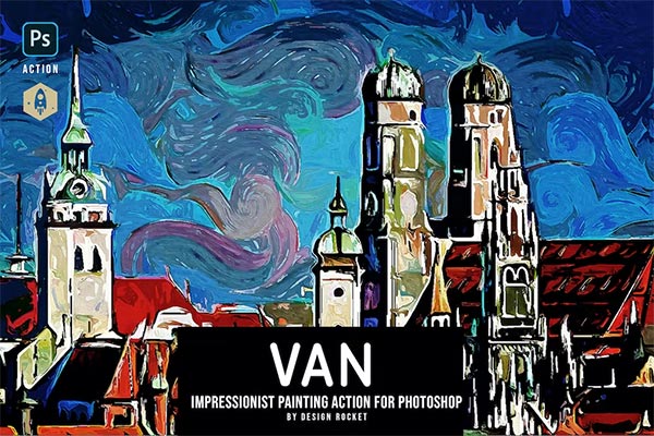 Impressionist Painting Action For Photoshop