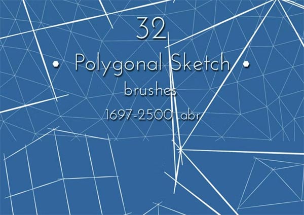 Geometry Polygonal Photoshop Brushes