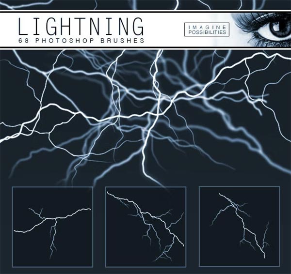 Thunder Lightning Brushes Design