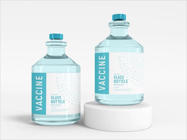 Free PSD Vaccine Bottle Mockup