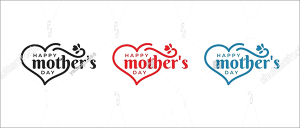 Vector Happy Mother's Logo Design