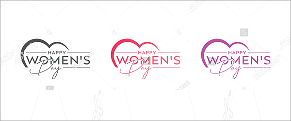 Happy Women's Day Logo Template