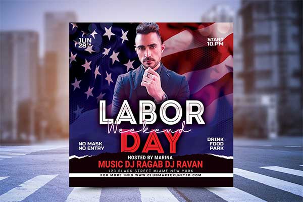 Labor Day Photoshop PSD File