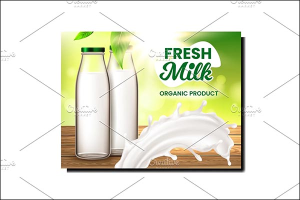 Fresh Milk Organic Product Promotion Flyer