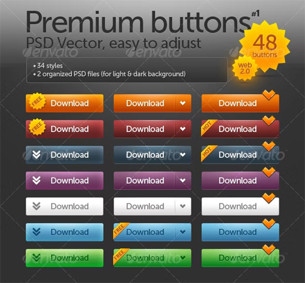 Web Premium Buttons Template