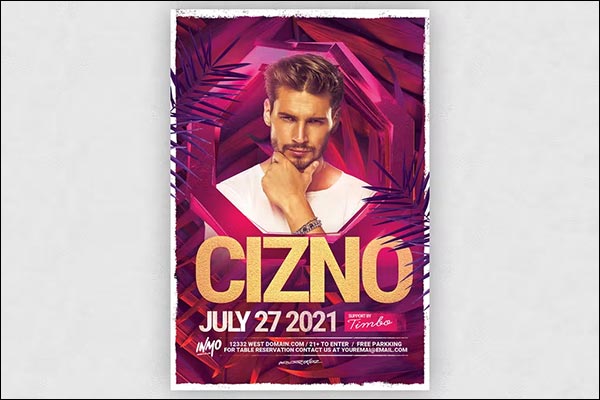 DJ Nightclub Event Flyer PSD Template