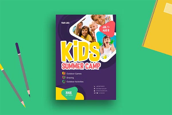 Kids Camp Poster & Flyer Template