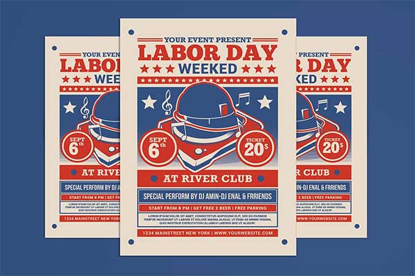 Labor Day Weekend Party Flyer