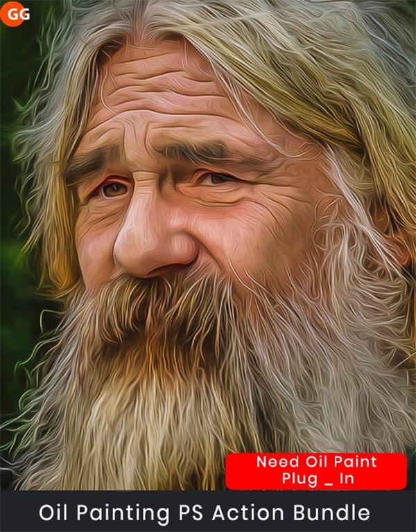 Oil Painting Photoshop Action Bundle