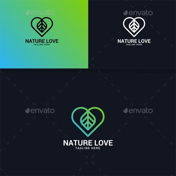 Nature Love Logo Template