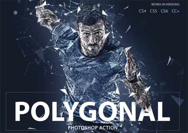 Geometry Polygonal Photoshop Action