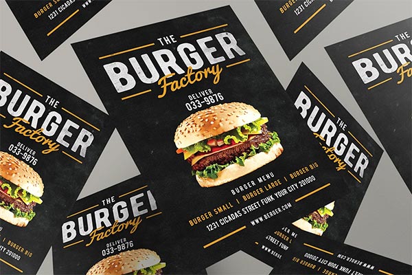 Burger Factory Menu Template