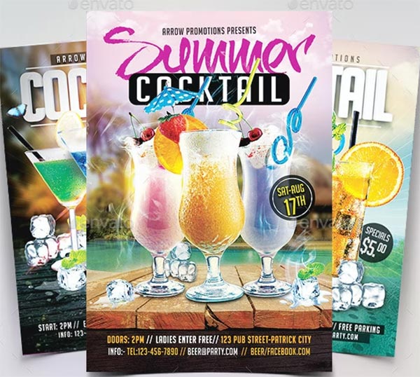 Cocktail Flyer Bundle Templates