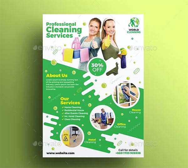Cleaning Service Vector EPS, AI Illustrator Flyer