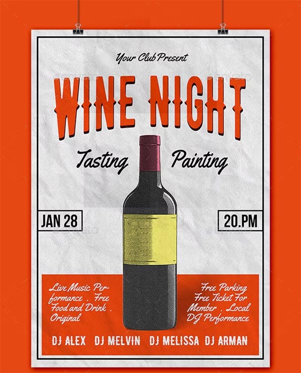 Wine Photoshop Flyer Template