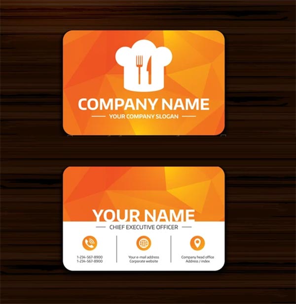 Chef Vector Business Card Template
