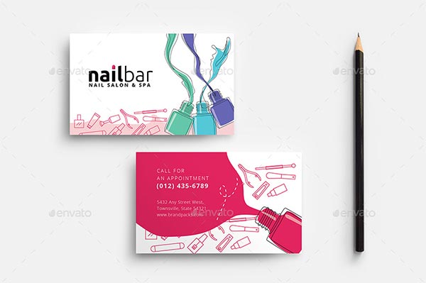 Nail Salon Makeup Business Card Template Nail Salon Makeup Business Card Template