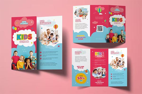 Kids School Trifold Brochure
