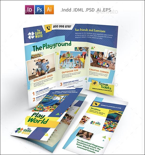 Kids’ Playground Trifold Brochure