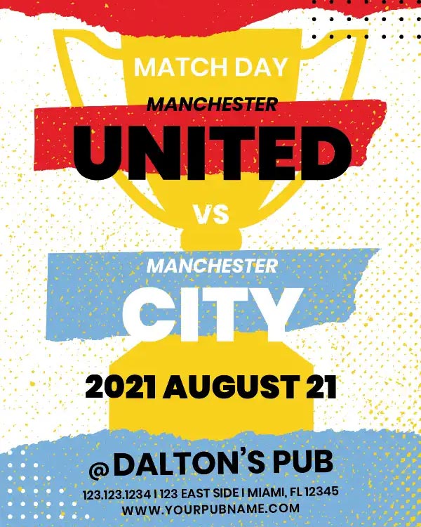 Free Soccer Game Flyer Template