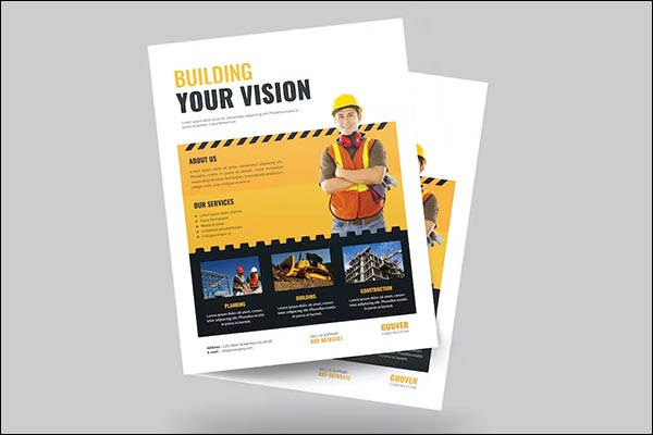 Simple Construction Flyer Template