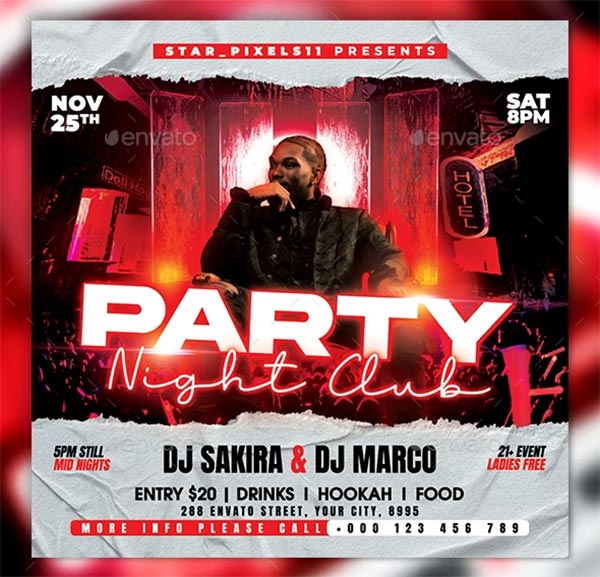 Best Night Club Flyer PSD Design