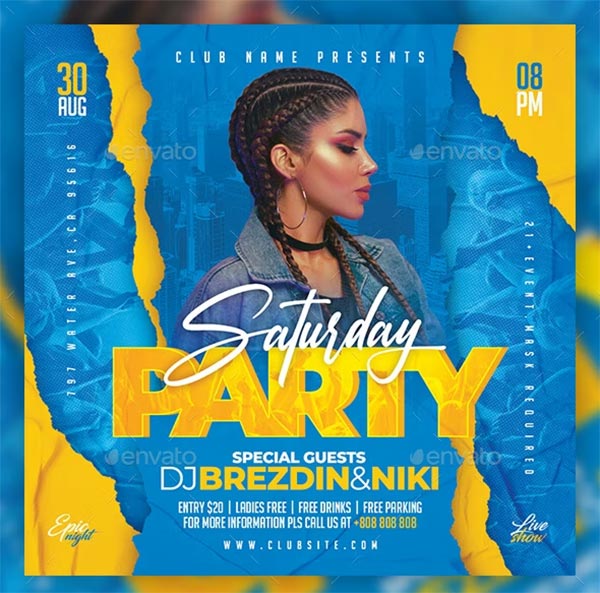 Night Club Flyer PSD Template