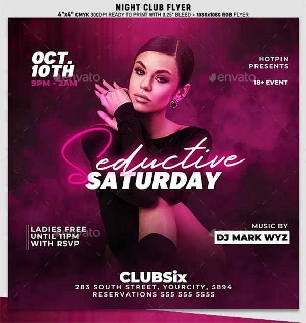 Night Club Flyer Design PSD