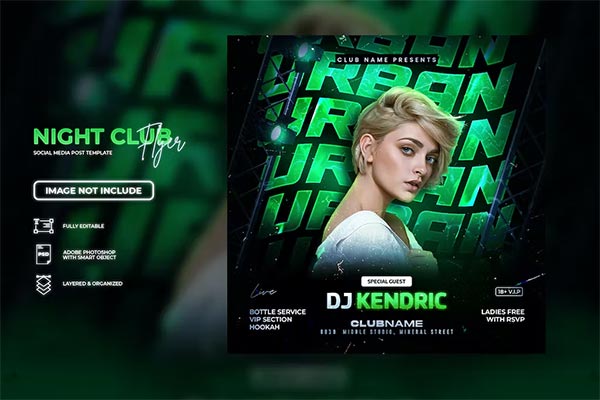 Night Club Flyer Edit Photoshop template