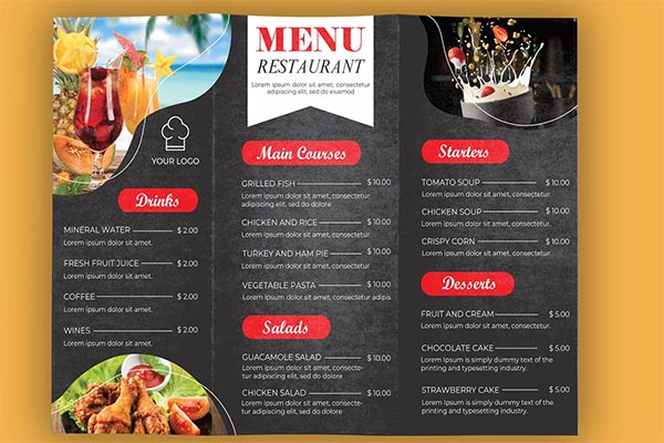 Food Menu Layout Template