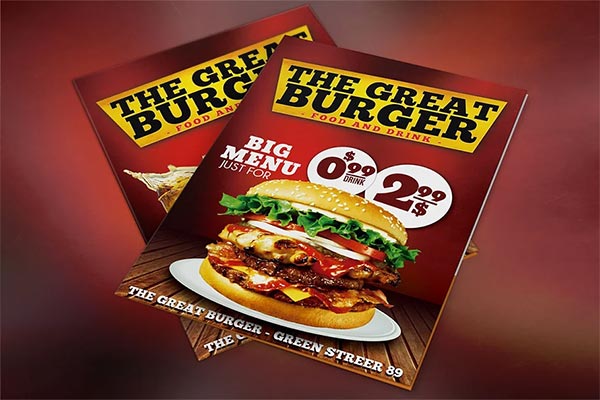 Burger Fast Food Menu Restaurant PSD