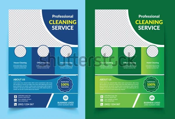 Cleaning Service Vector Flyer Template