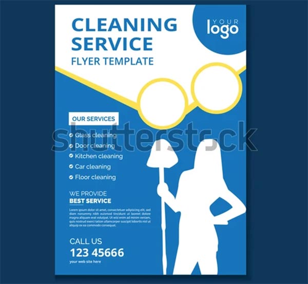 Cleaning Services Vector Flyer Template