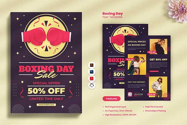 Boxing Event Day Sale Flyer