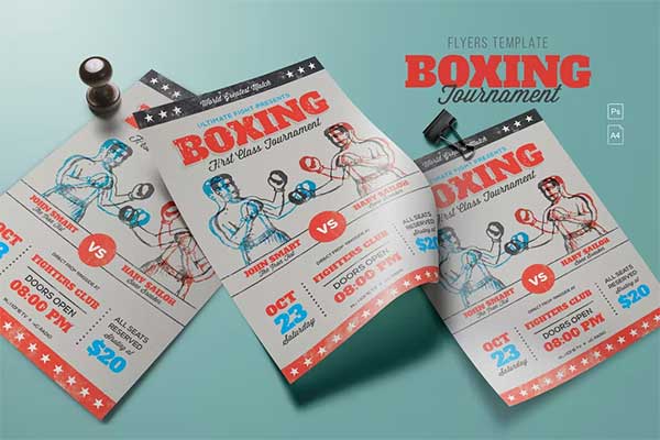 Boxing Event Day Flyer Template