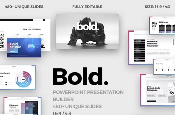 Bold Minimal Powerpoint Template