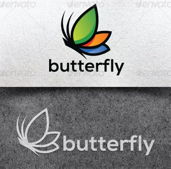 Butterfly Illustrator Logo Template
