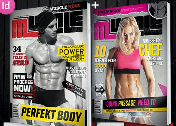 Sport & Fitness Magazine Covers Template