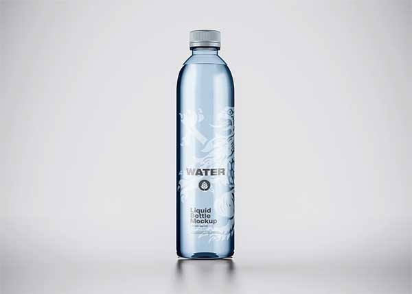 Plastic Water Bottle Mockup Design Template
