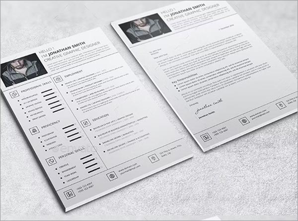 One Page Resume Templates