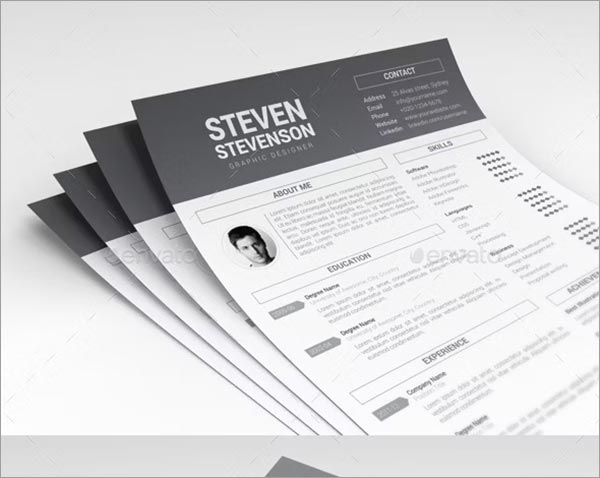 One Page Creative Resume Template