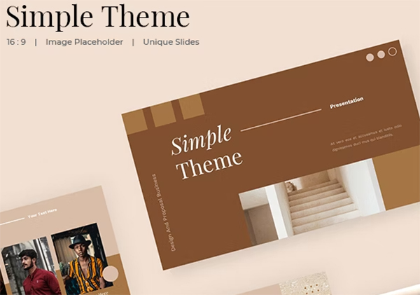 Simple Theme Minimalism Business Theme