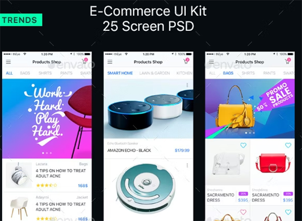 E-Commerce Mobile Theme UI Kit Template