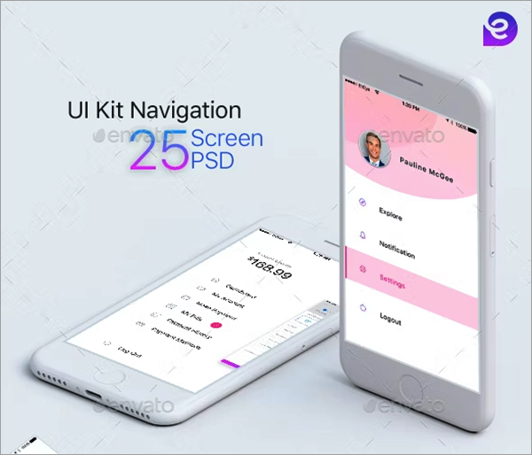 Navigations Mobile Theme UI Kit Template