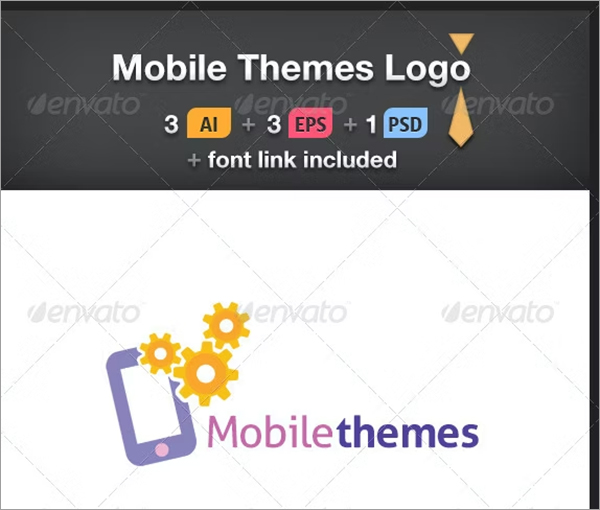 Mobile Themes Logo Template