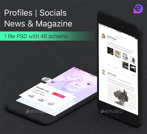 Socials & News & Magazine Mobile Theme UI Kit