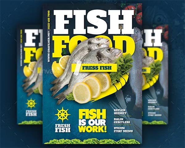 Seafood Restaurant Flyer Templates