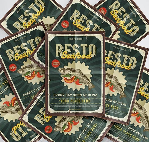 Seafood Restaurant Flyers